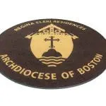 Round Super Berber Logo rug with archdiocese logo Round Super Berber Logo rug with archdiocese logo