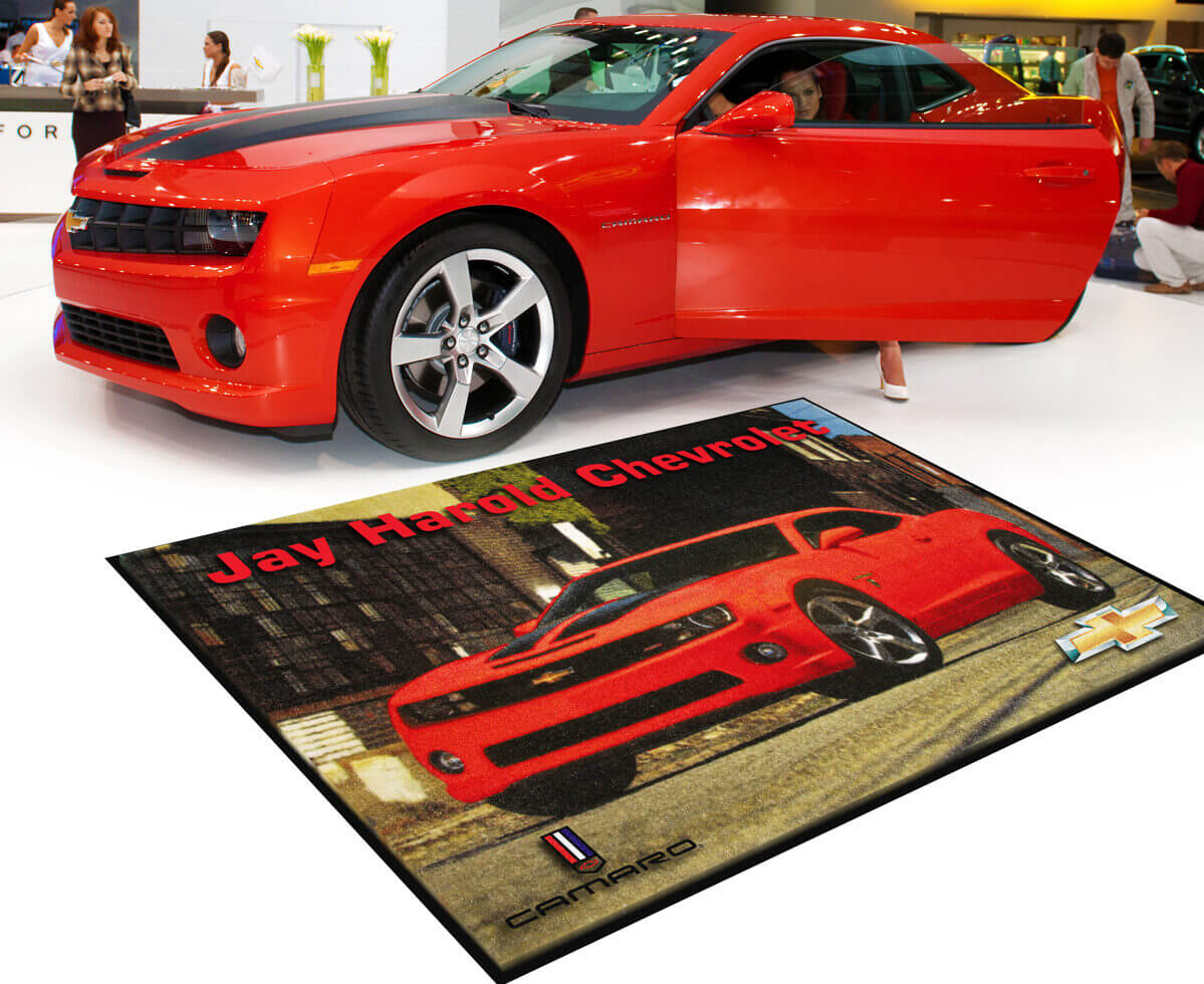 ColorStar-Impressions-HD floor mat featuring a picture of a car