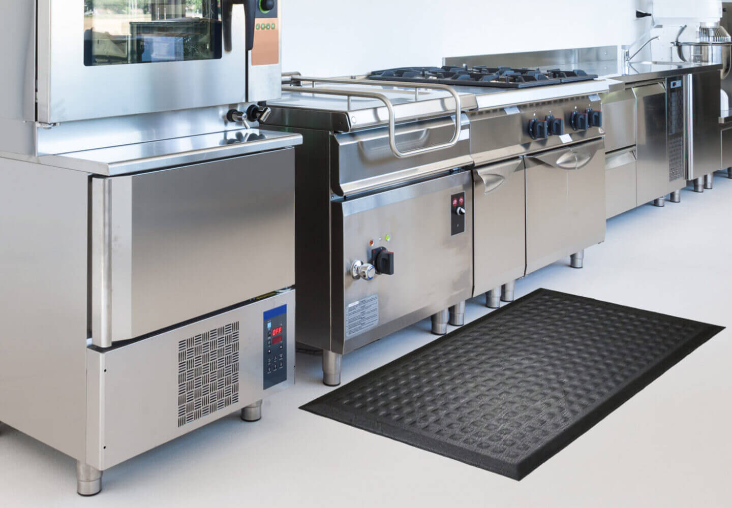 floor mat in an industrial kitchen