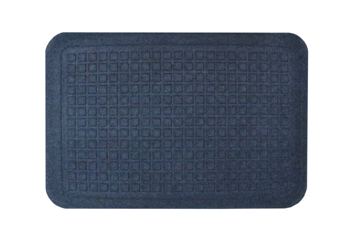 isolated image of an anti-fatigue mat in colbalt blue