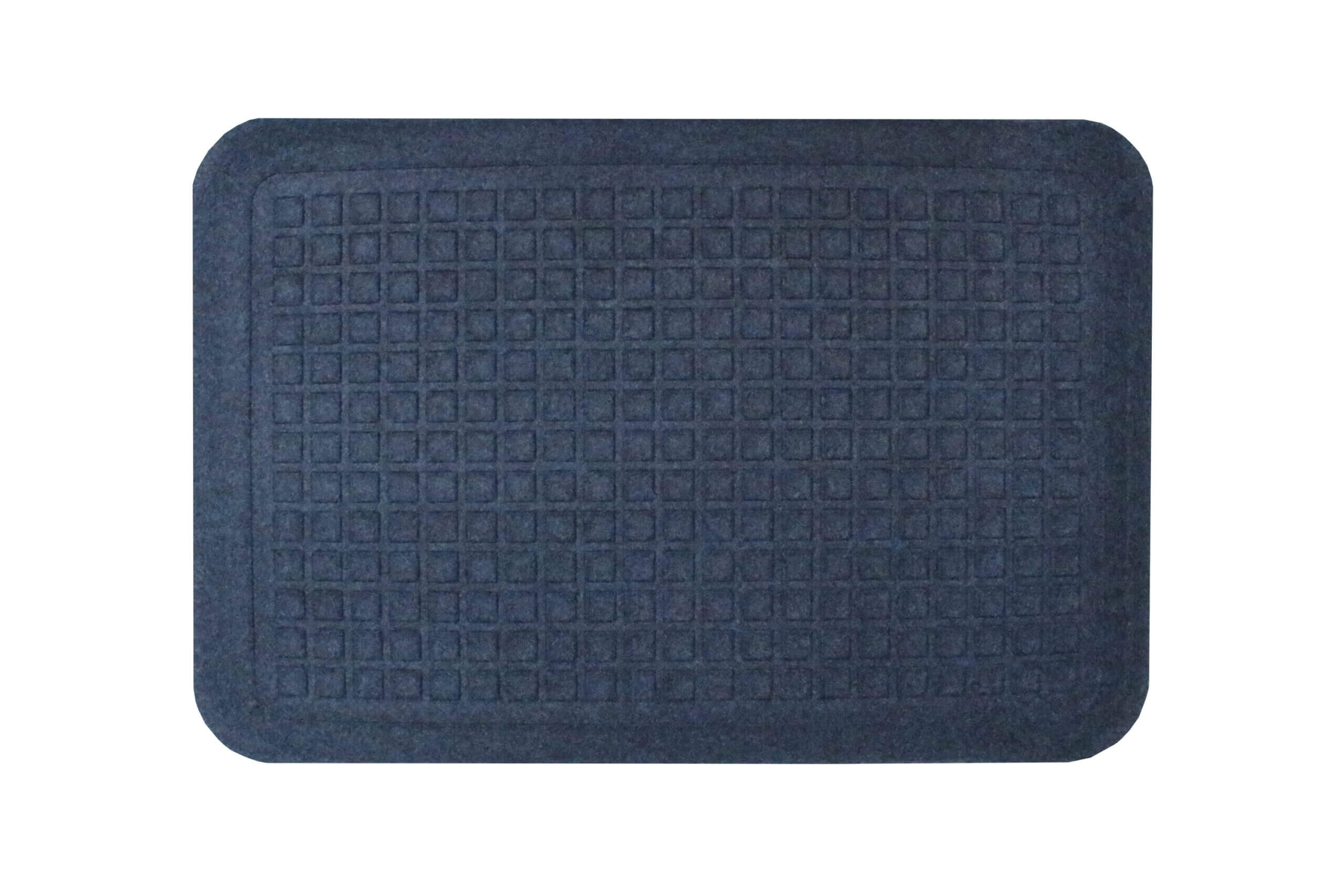 isolated image of an anti-fatigue mat in colbalt blue